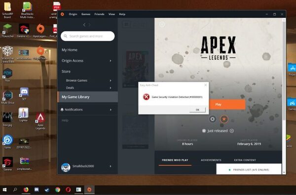 апекс вылетает античит