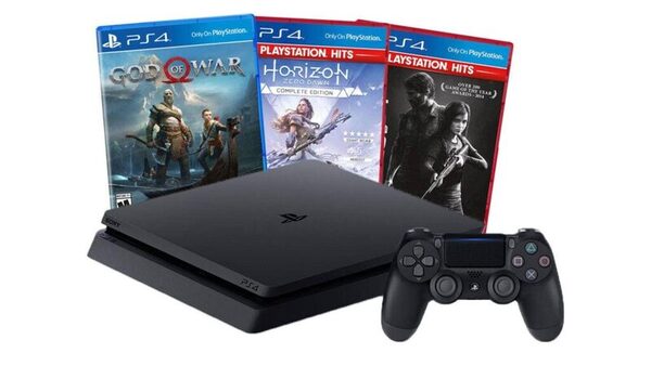 PS4 Slim (1TB), в комплекте God of War, Horizon Zero Dawn: Complete Edition, и The Last of Us Remastered - цена $200